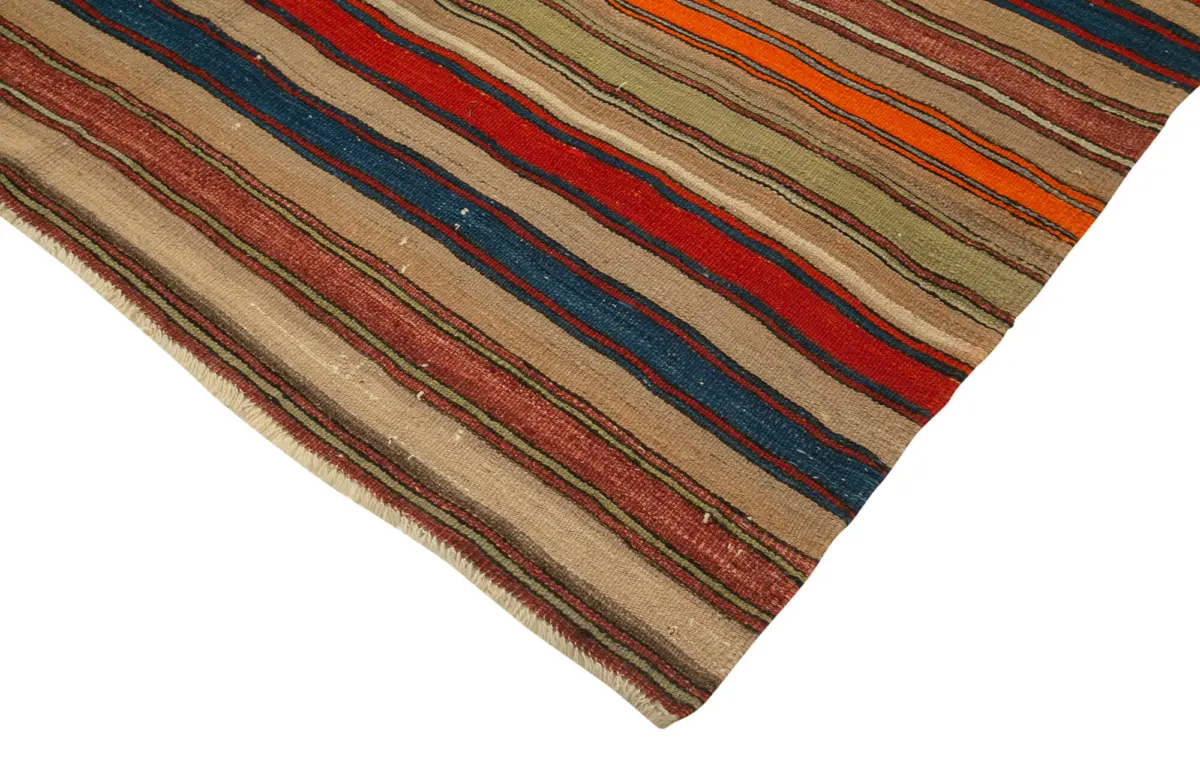 Anadolu Eskitme Multi Pamuk Üzerine Yün El Dokuma Kilim-163x252 - Görsel 4