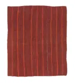 Anadolu Eskitme Kırmızı Pamuk Üzerine Yün El Dokuma Kilim-182x214