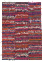 Anadolu Eskitme Multi Pamuk Üzerine Yün El Dokuma Kilim-182x262