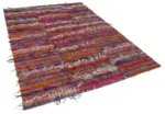 Anadolu Eskitme Multi Pamuk Üzerine Yün El Dokuma Kilim-182x262 - Görsel 2