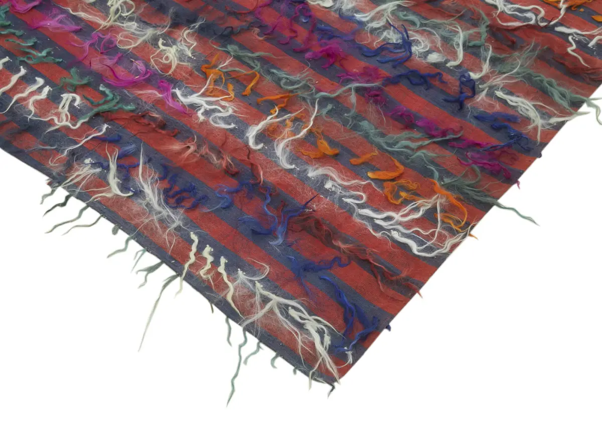 Anadolu Eskitme Multi Pamuk Üzerine Yün El Dokuma Kilim-182x262 - Görsel 4