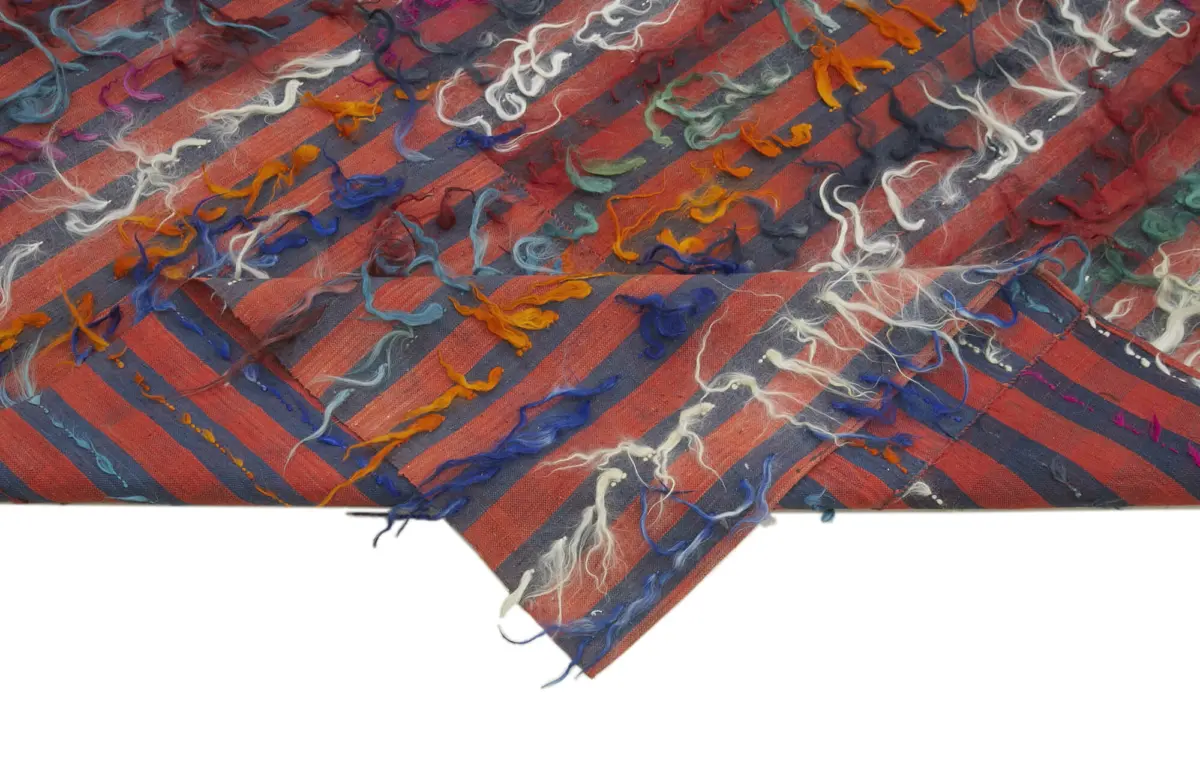 Anadolu Eskitme Multi Pamuk Üzerine Yün El Dokuma Kilim-182x262 - Görsel 6