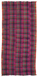 Anadolu Eskitme Multi Pamuk Üzerine Yün El Dokuma Kilim-167x358