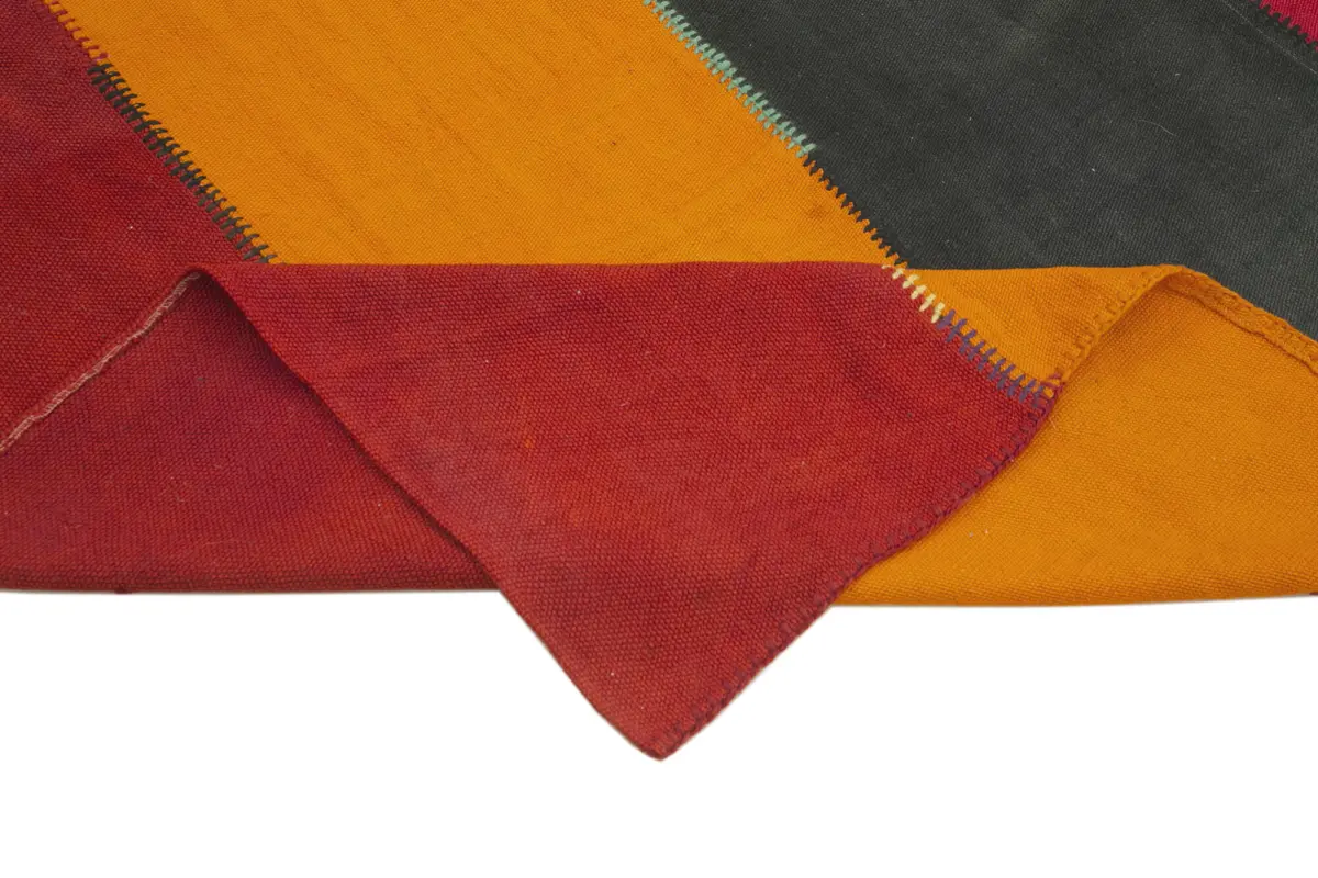 Anadolu Eskitme Multi Pamuk Üzerine Yün El Dokuma Kilim-204x300 - Görsel 6