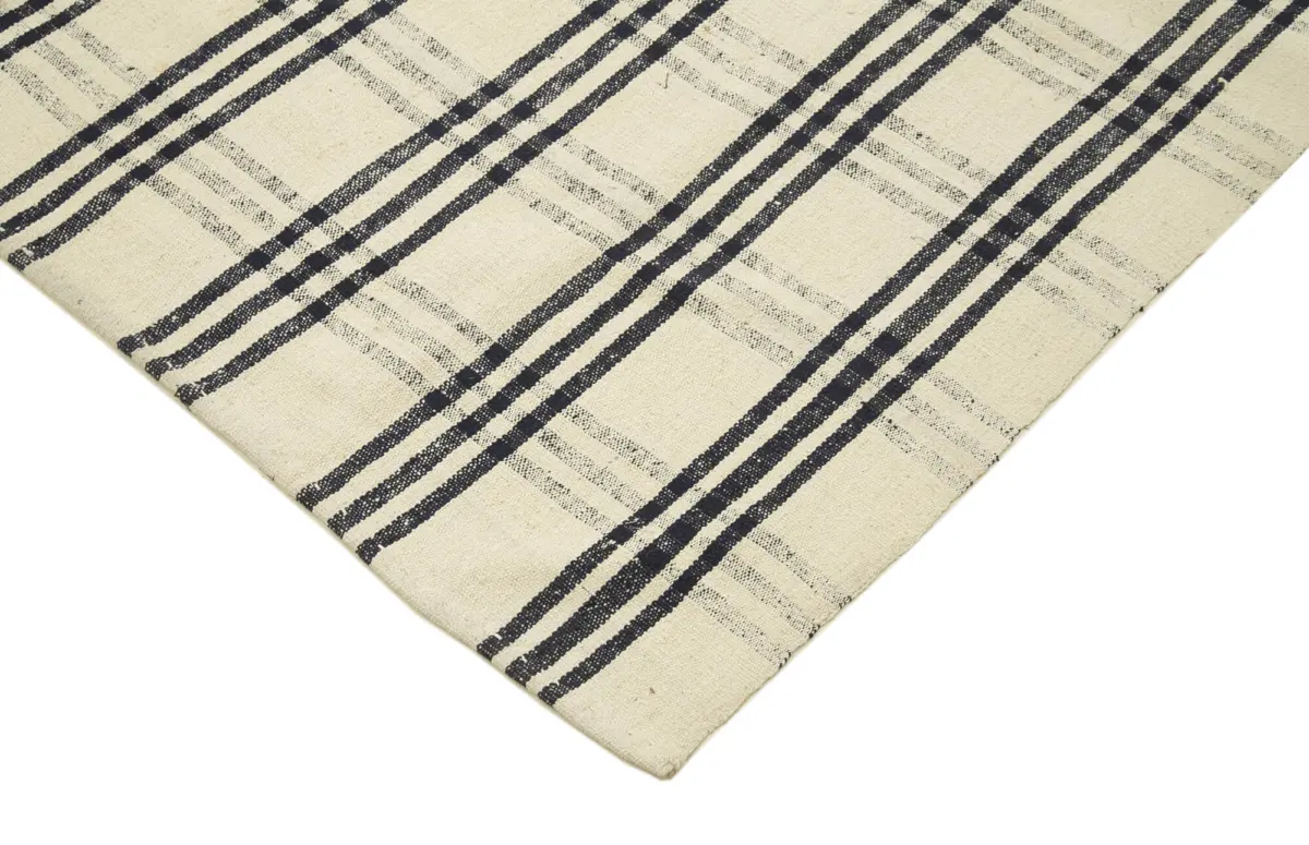 Anadolu Eskitme Bej Pamuk Üzerine Yün El Dokuma Kilim-205x323 - Görsel 4