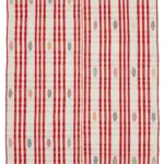 Anadolu Eskitme Kırmızı Pamuk Üzerine Yün El Dokuma Kilim-196x258