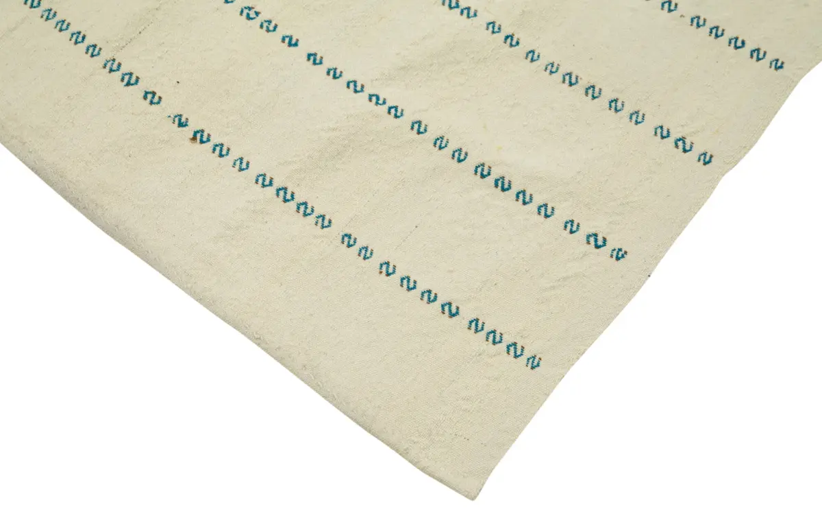 Anadolu Eskitme Beyaz Pamuk Üzerine Yün El Dokuma Kilim-126x266 - Görsel 4