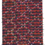 Anadolu Eskitme Kırmızı Pamuk Üzerine Yün El Dokuma Kilim-185x324