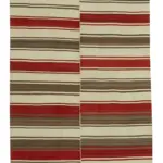 Anadolu Eskitme Bej Pamuk Üzerine Yün El Dokuma Kilim-111x330