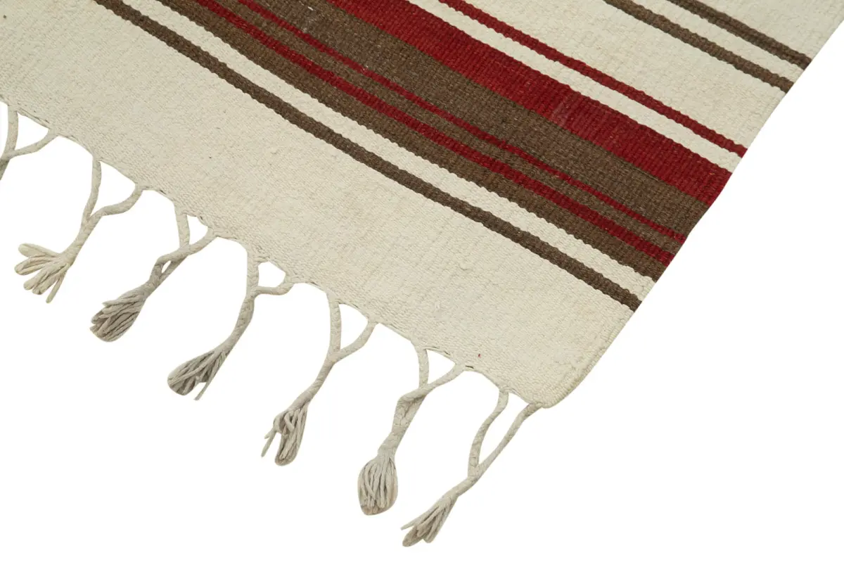 Anadolu Eskitme Bej Pamuk Üzerine Yün El Dokuma Kilim-111x330 - Görsel 4
