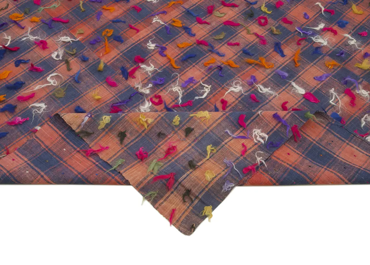 Anadolu Eskitme Kırmızı Pamuk Üzerine Yün El Dokuma Kilim-181x321 - Görsel 6