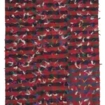 Anadolu Eskitme Kırmızı Pamuk Üzerine Yün El Dokuma Kilim-173x292