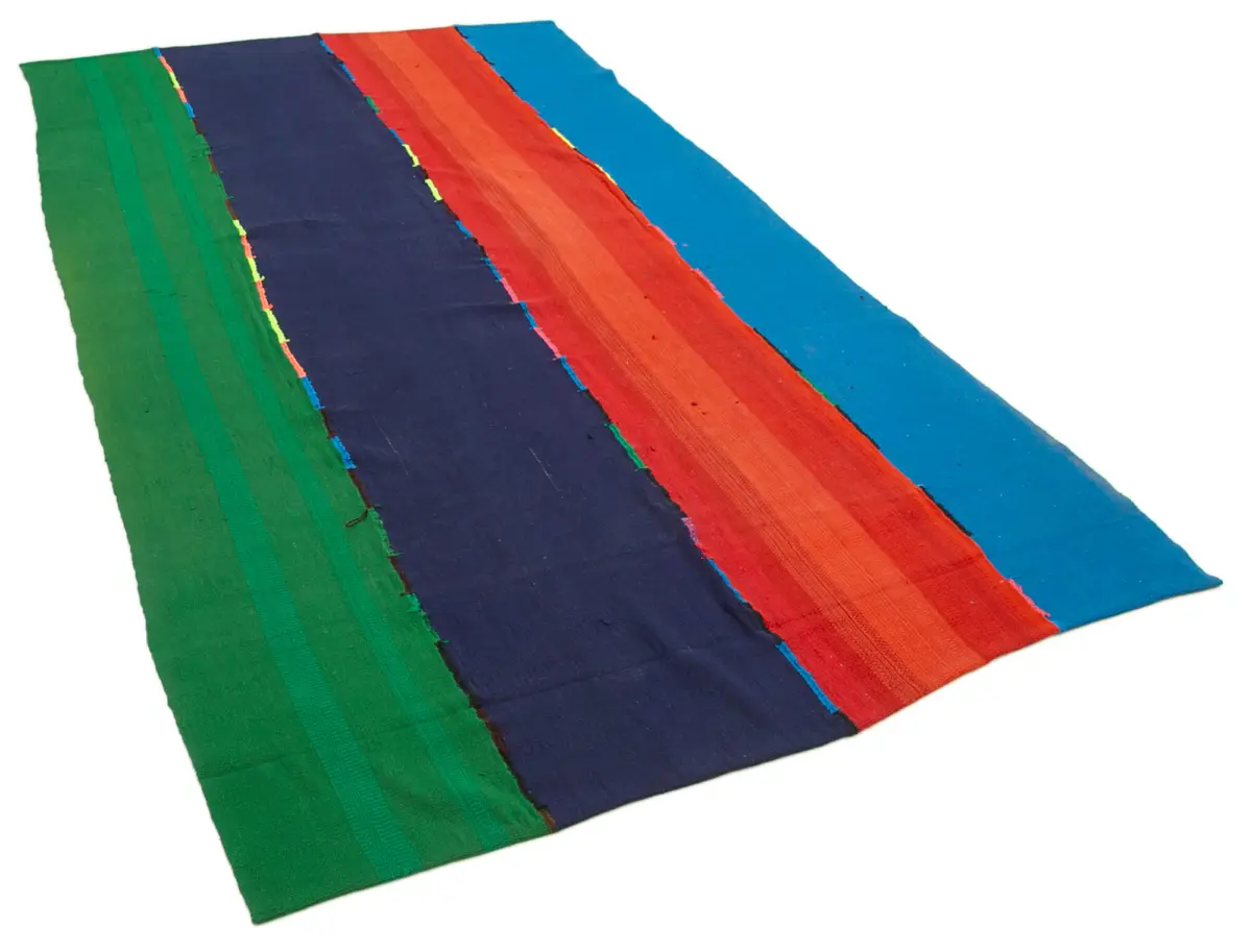 Anadolu Eskitme Multi Pamuk Üzerine Yün El Dokuma Kilim-170x316 - Görsel 2