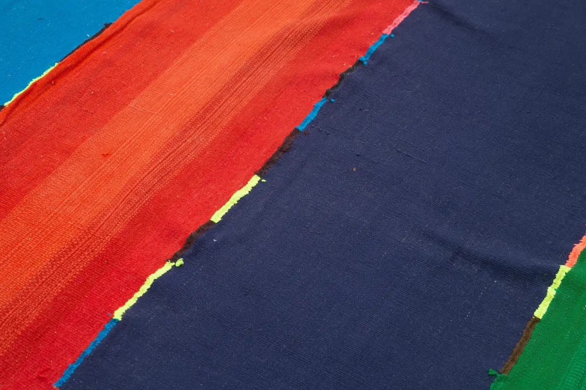 Anadolu Eskitme Multi Pamuk Üzerine Yün El Dokuma Kilim-170x316 - Görsel 5