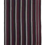 Kıl Çizgili Kahverengi Keçi Kılı İpliğinden El Dokuma Kilim-186x248