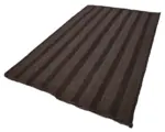 Kıl Çizgili Kahverengi Keçi Kılı İpliğinden El Dokuma Kilim-178x298 - Görsel 2