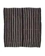 Kıl Çizgili Kahverengi Keçi Kılı İpliğinden El Dokuma Kilim-210x225