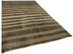 Kıl Çizgili Kahverengi Keçi Kılı İpliğinden El Dokuma Kilim-216x370 - Görsel 2
