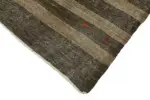 Kıl Çizgili Kahverengi Keçi Kılı İpliğinden El Dokuma Kilim-216x370 - Görsel 4