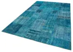 Patchwork Mavi Pamuk Üzerine Yün El Dokuma Kilim-200x298 - Görsel 3