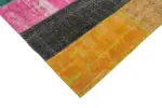 Patchwork Multi Pamuk Üzerine Yün El Dokuma Kilim-206x267 - Görsel 4