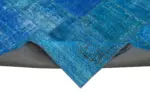 Patchwork Mavi Pamuk Üzerine Yün El Dokuma Kilim-206x298 - Görsel 6