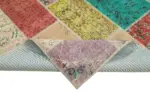 Patchwork Multi Pamuk Üzerine Yün El Dokuma Kilim-208x296 - Görsel 6