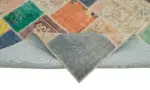 Patchwork Multi Pamuk Üzerine Yün El Dokuma Kilim-206x297 - Görsel 6
