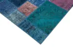 Patchwork Mavi Pamuk Üzerine Yün El Dokuma Kilim-200x295 - Görsel 4
