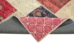 Patchwork Multi Pamuk Üzerine Yün El Dokuma Kilim-204x296 - Görsel 6