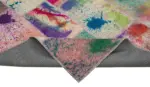 Patchwork Multi Pamuk Üzerine Yün El Dokuma Kilim-203x297 - Görsel 6