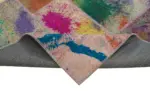 Patchwork Multi Pamuk Üzerine Yün El Dokuma Kilim-206x302 - Görsel 6