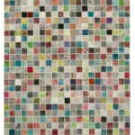 Patchwork Multi Pamuk Üzerine Yün El Dokuma Kilim-300x408