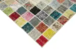 Patchwork Multi Pamuk Üzerine Yün El Dokuma Kilim-300x408 - Görsel 4