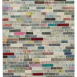 Patchwork Multi Pamuk Üzerine Yün El Dokuma Kilim-300x407