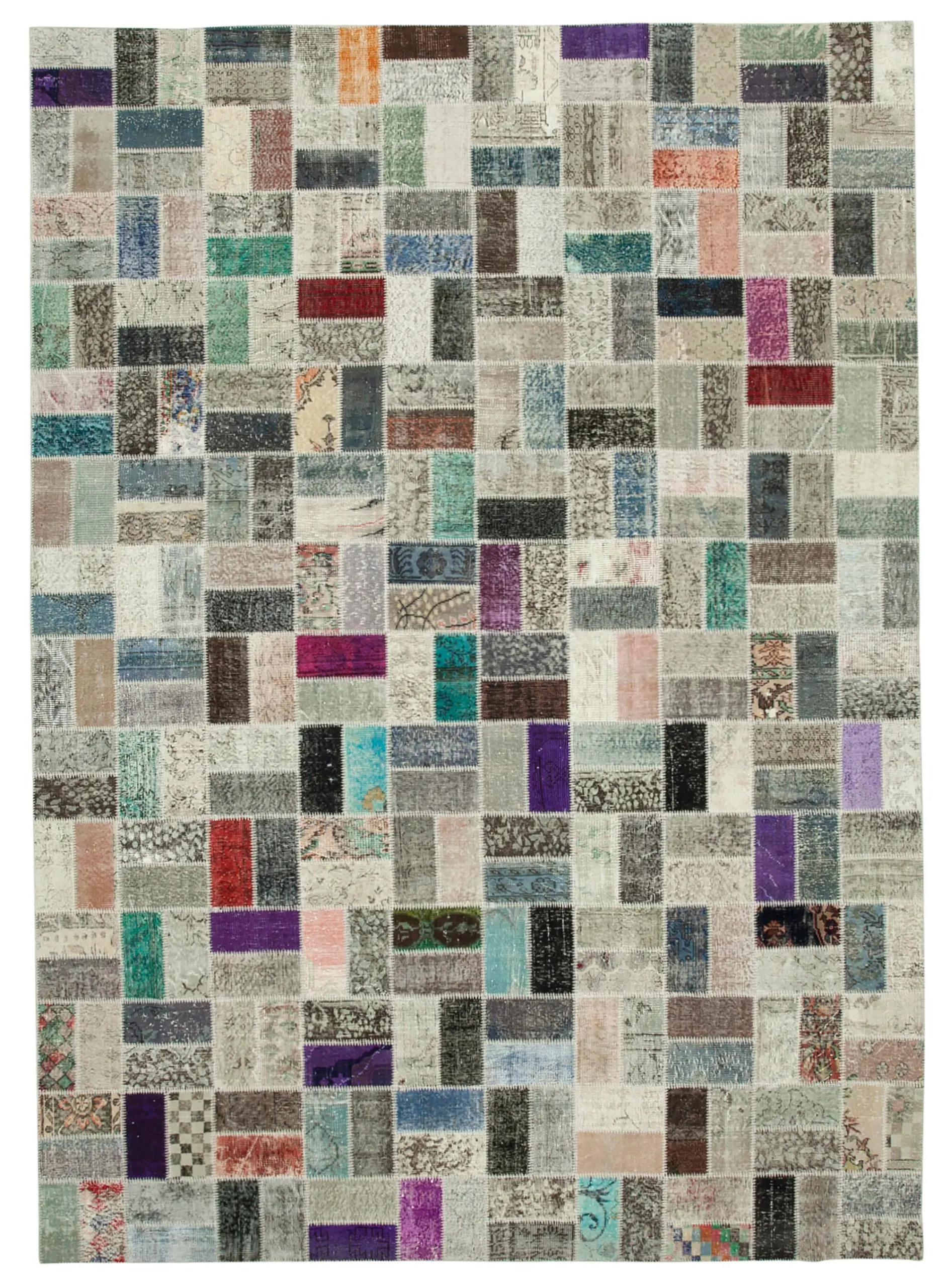 Rc_24160_0_Multicolor_Patchwork_Rugs Patchwork Multi Pamuk Üzerine Yün El Dokuma Kilim-297x414 - Görsel 1