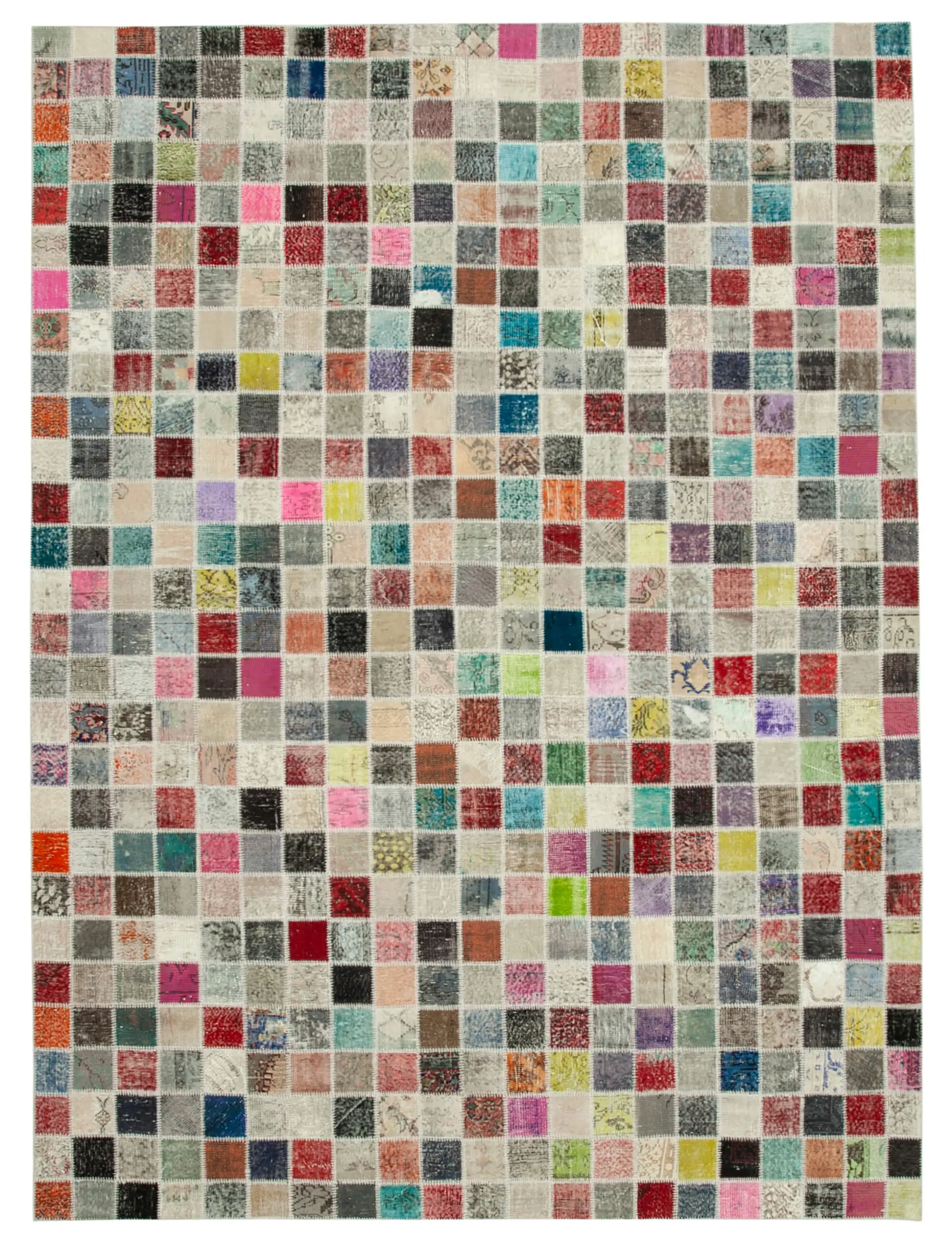 Rc_24167_0_Multicolor_Patchwork_Rugs Patchwork Multi Pamuk Üzerine Yün El Dokuma Kilim-300x400 - Görsel 1