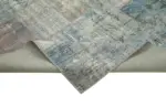 Patchwork Mavi Pamuk Üzerine Yün El Dokuma Kilim-250x350 - Görsel 6
