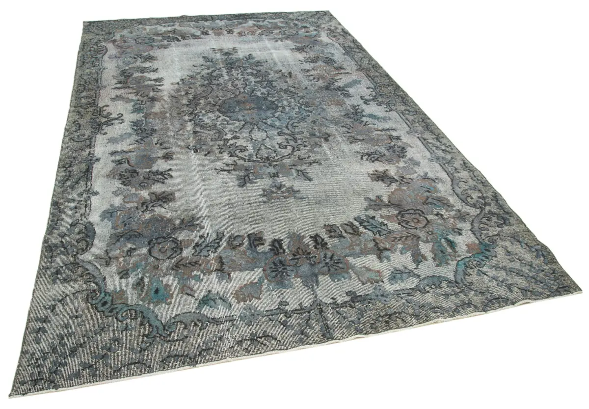 Oyma Gri Pamuk Üzerine Yün El Dokuma Kilim-200x320 - Görsel 2