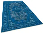 Oyma Mavi Pamuk Üzerine Yün El Dokuma Kilim-172x289 - Görsel 2