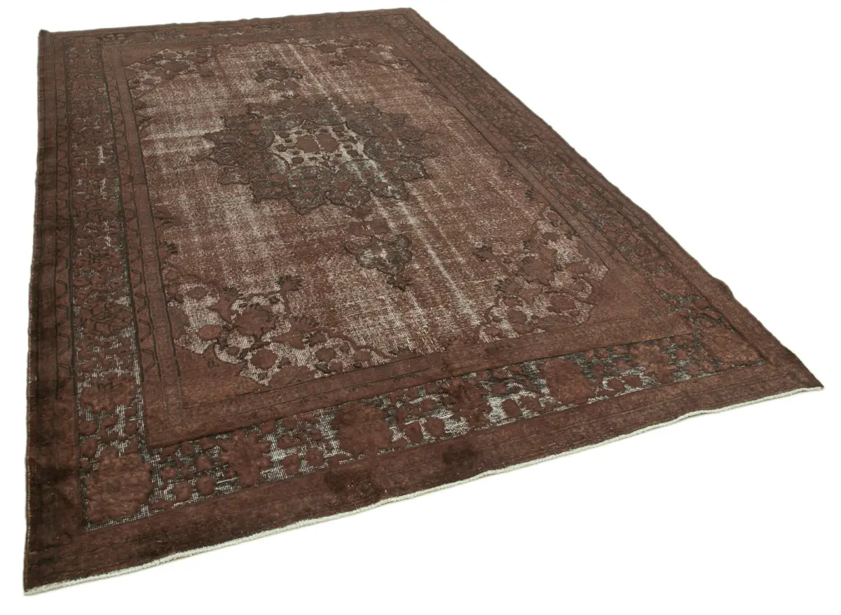 Oyma Kahverengi Pamuk Üzerine Yün El Dokuma Kilim-204x335 - Görsel 2