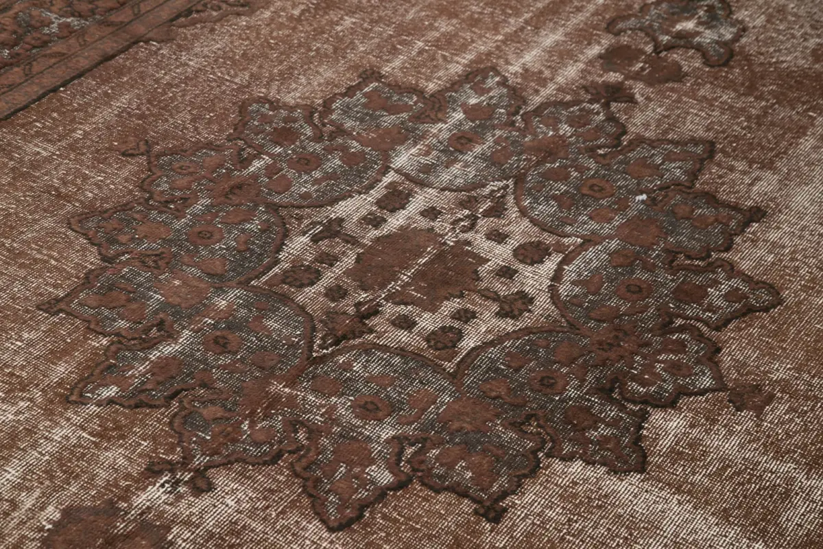 Oyma Kahverengi Pamuk Üzerine Yün El Dokuma Kilim-204x335 - Görsel 5