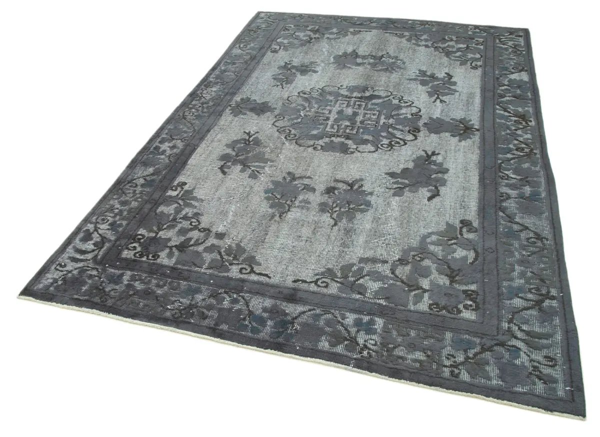 Oyma Gri Pamuk Üzerine Yün El Dokuma Kilim-181x278 - Görsel 3