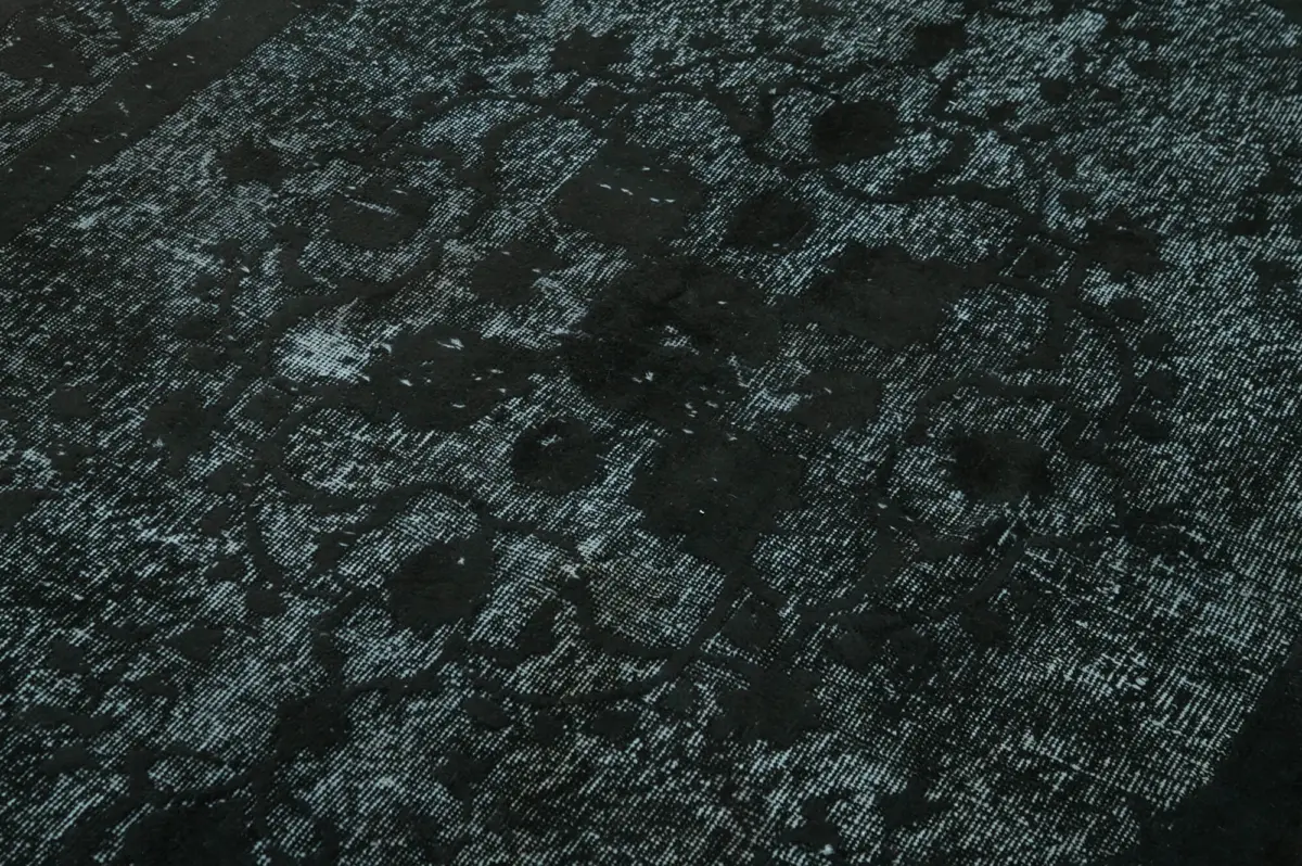 Oyma Siyah Pamuk Üzerine Yün El Dokuma Kilim-160x272 - Görsel 5