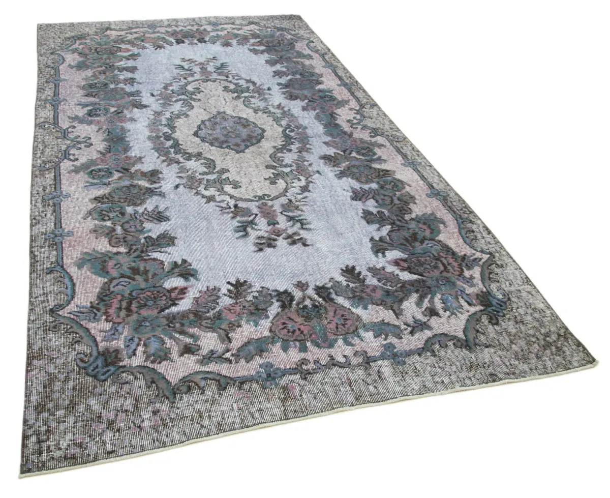 Oyma Gri Pamuk Üzerine Yün El Dokuma Kilim-165x305 - Görsel 2