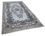 Oyma Gri Pamuk Üzerine Yün El Dokuma Kilim-165x305 - Görsel 2