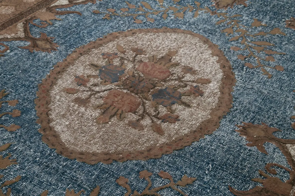 Oyma Kahverengi Pamuk Üzerine Yün El Dokuma Kilim-210x306 - Görsel 5