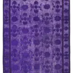 Oyma Mor Pamuk Üzerine Yün El Dokuma Kilim-185x284