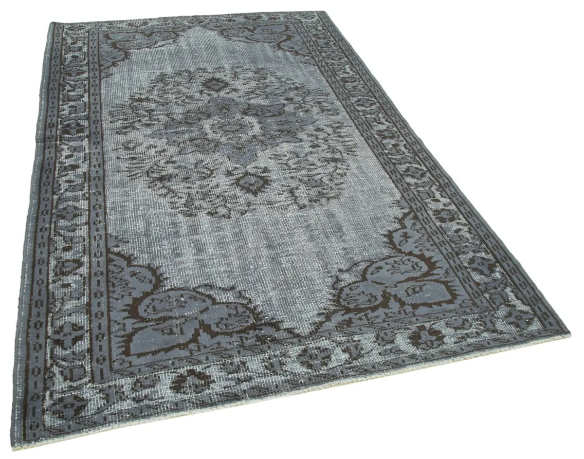 Oyma Gri Pamuk Üzerine Yün El Dokuma Kilim-160x258 - Görsel 2
