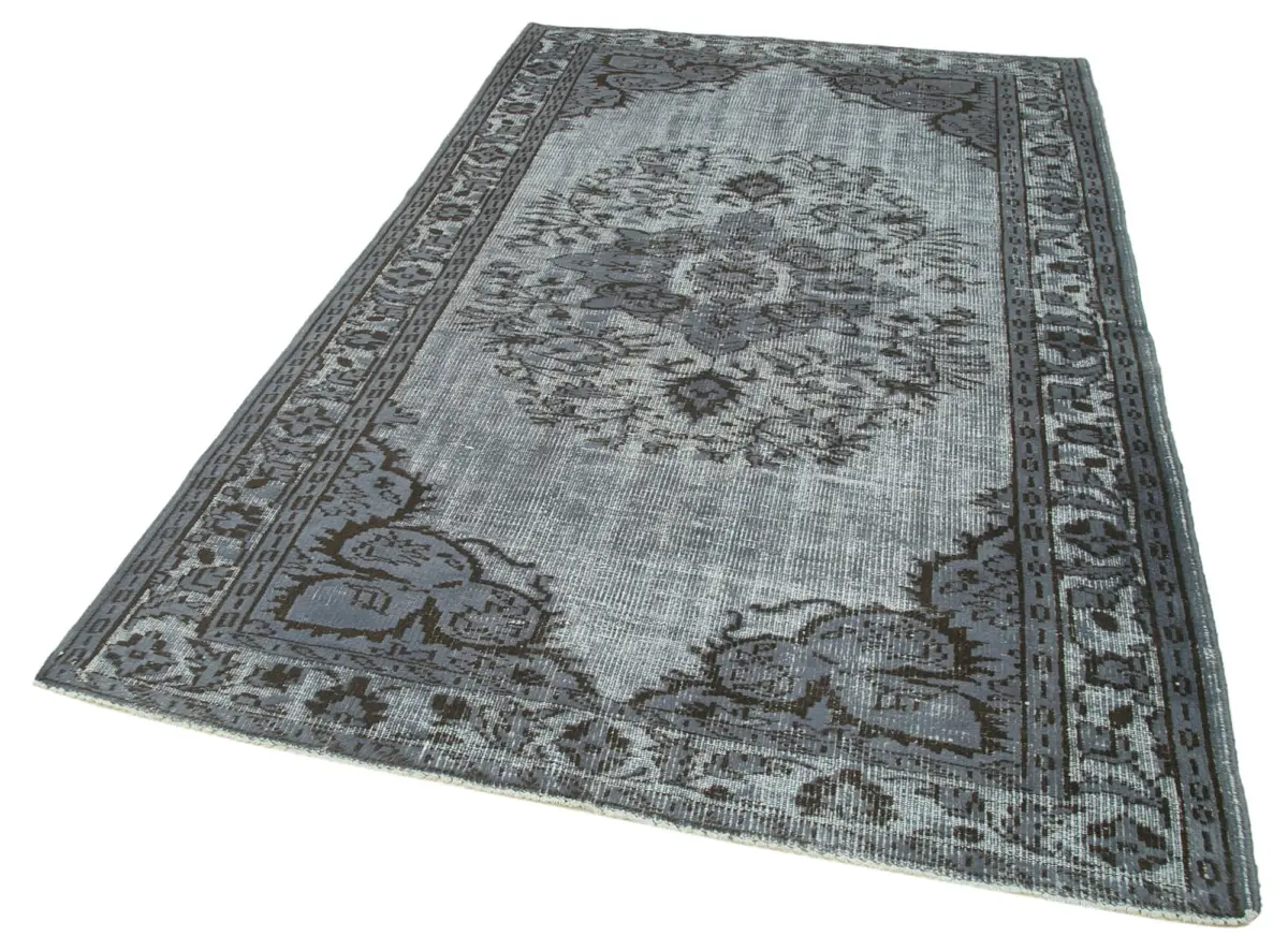 Oyma Gri Pamuk Üzerine Yün El Dokuma Kilim-160x258 - Görsel 3